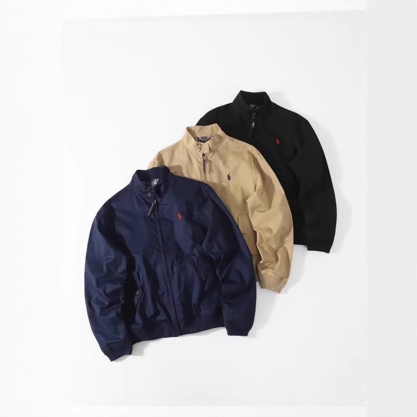 Cross-border high-quality goods grab Ralph Lauren old money style stand-collar work jackets for men and women
