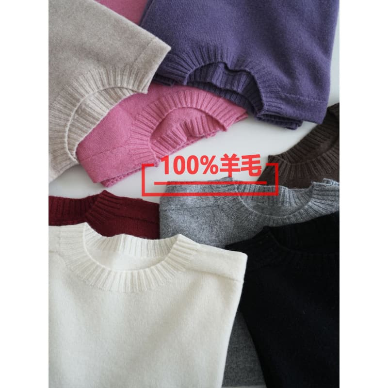 100% Pure Wool Soft Sweater for Women Autumn Winter Thick Loose Pullover Casual Style Knit Top Outerwear