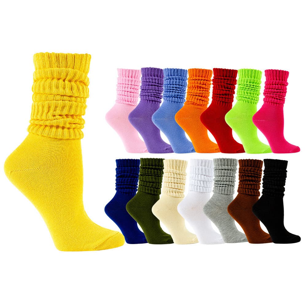 Cross-border candy color unisex popular stack socks thin colorful European long tube socks flat bubble socks
