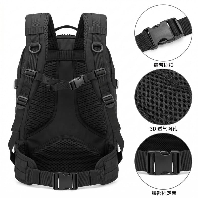 Outdoor Multi-Functional Tactical Backpack, Hiking Climbing Backpack, Off-Road Military Fan Backpack, Large Capacity Tactical Backpack