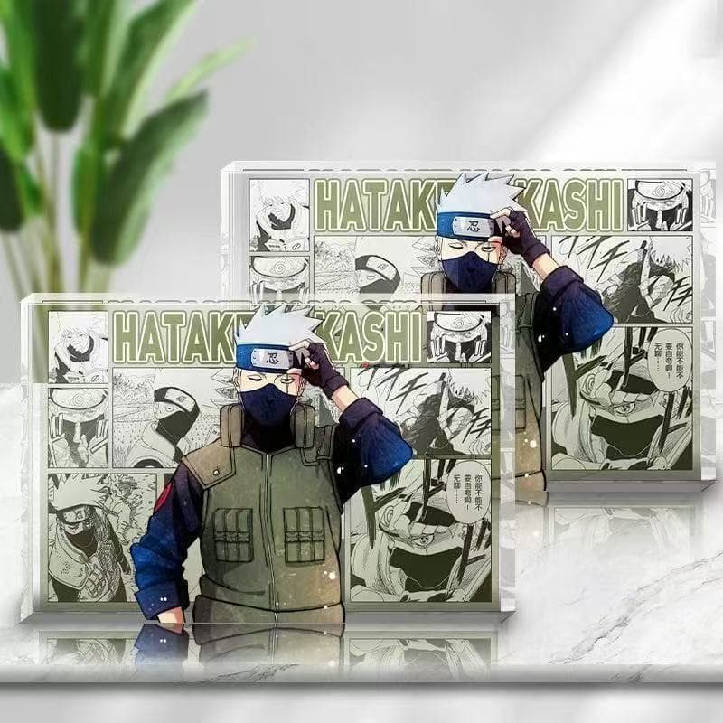 Naruto Bond Card Brick Uchiha Itachi Madara Hashirama Senju Sasuke Kakashi Acrylic Desktop Small Ornament