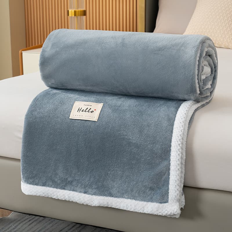 Cross-border trade thickened milk fleece blankets, coral fleece sofa throws, office nap air-conditioning blankets, gift fleece blankets