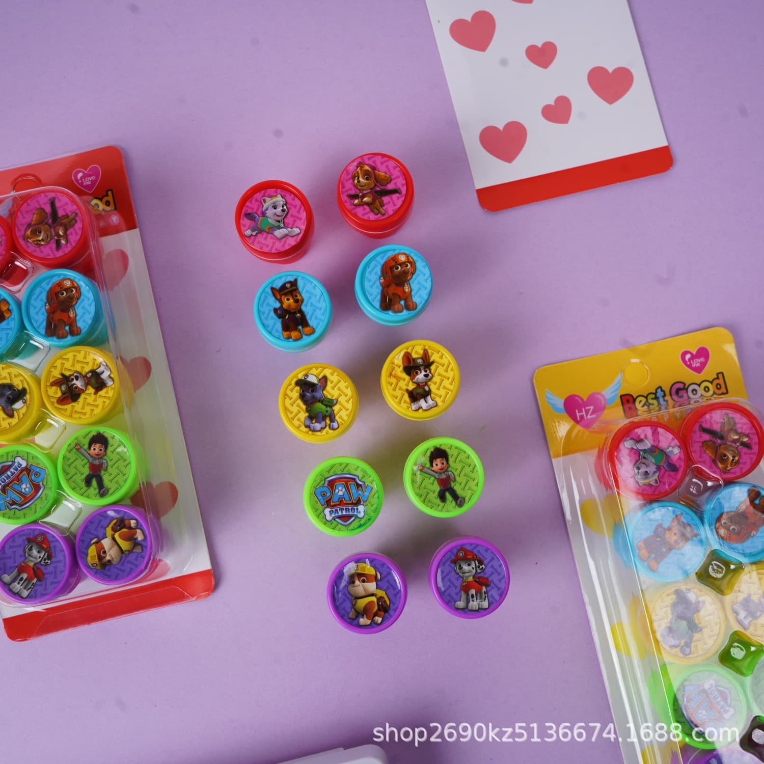 Cute Paw Patrol Series 10 Stamps - Elementary School Students' Favorite Anime Stamp Pad, Creative Clear Pattern Reward Stamps