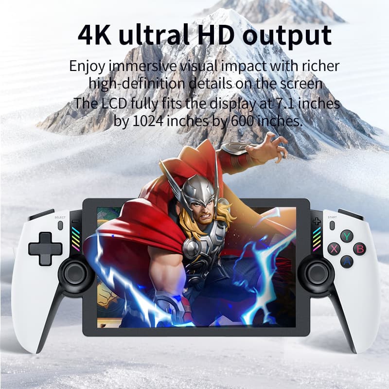 M28 Handheld Console, PS2 Games, Cross-Border Vibration Experience, 7-Inch Large Screen IPS Nostalgic Open-Source PS1