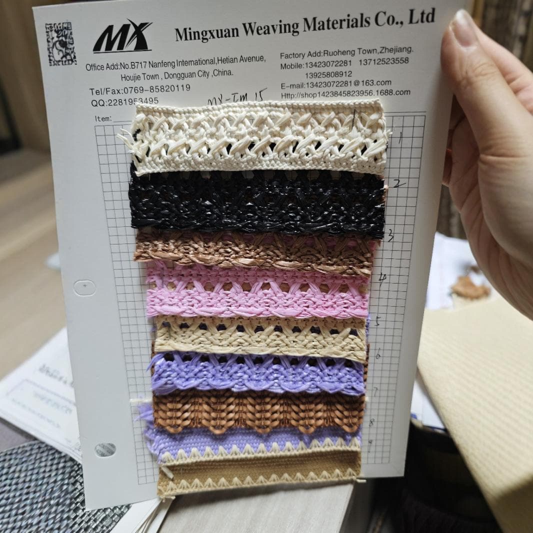 Source Factory Grass Woven Strip Elastic Band Sewn Woven Shoe Bag