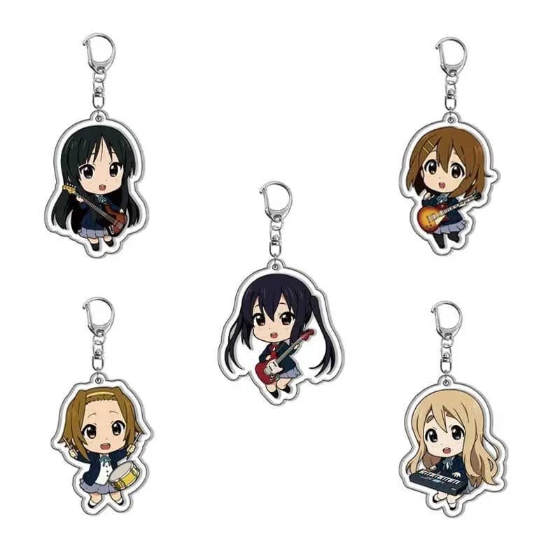 K-On! Keychain Pendant - Hirasawa Yui, Tainaka Ritsu, Kotobuki Tsumugi, Akiyama Mio Anime Charm Accessory