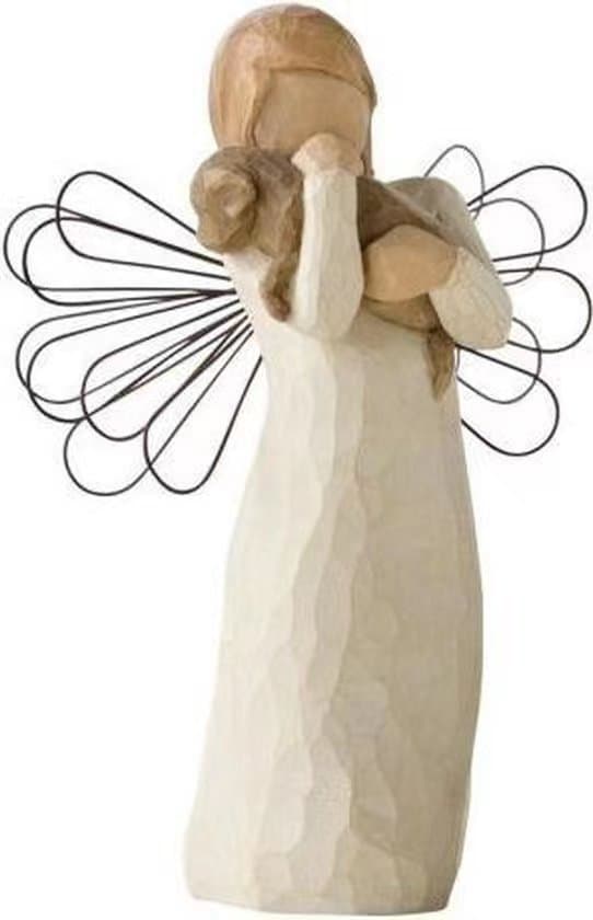Cross-border New "Embrace My Happiness" Imitation Wood Carving Parent-Child Intimate Figurine, Resin Craft Artwork