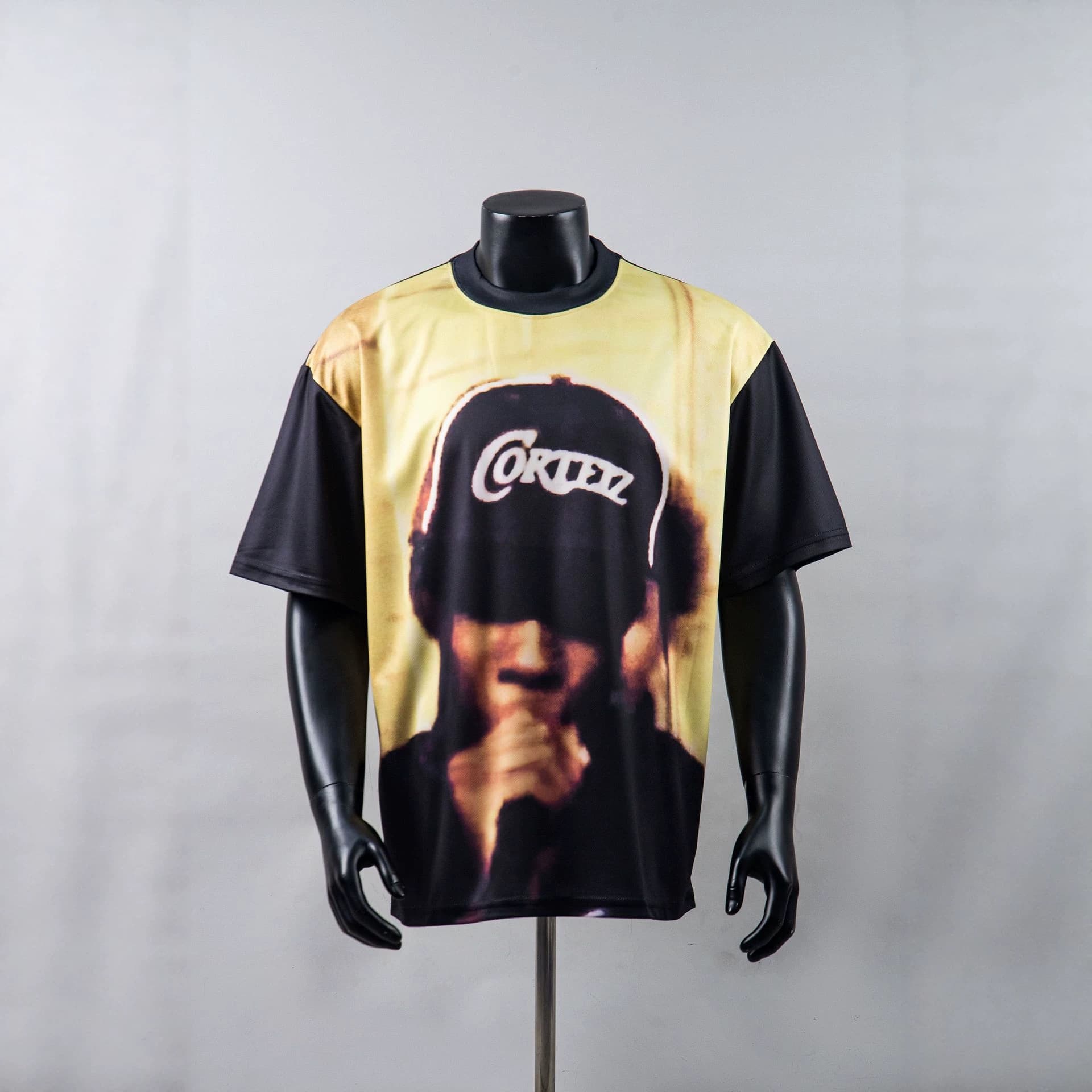 Corteiz American hip-hop rap character printed short-sleeved oversize trendy summer breathable fabric T-shirt