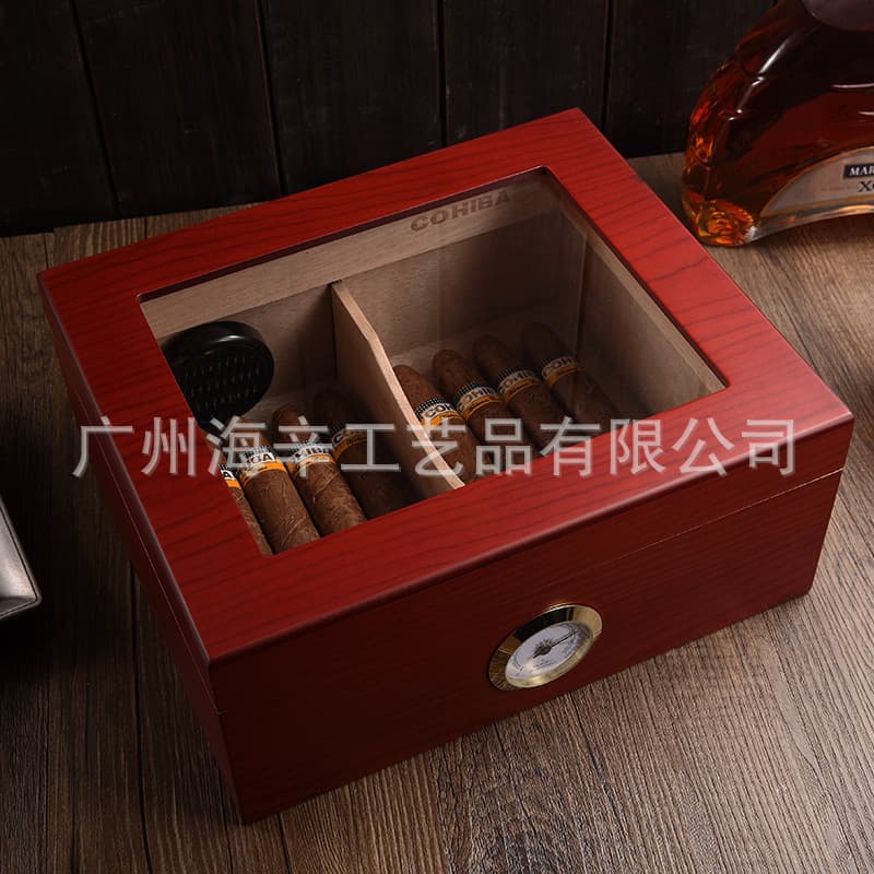 Cigar box humidor cedar wood large capacity high-end professional humidor solid wood cigarette box