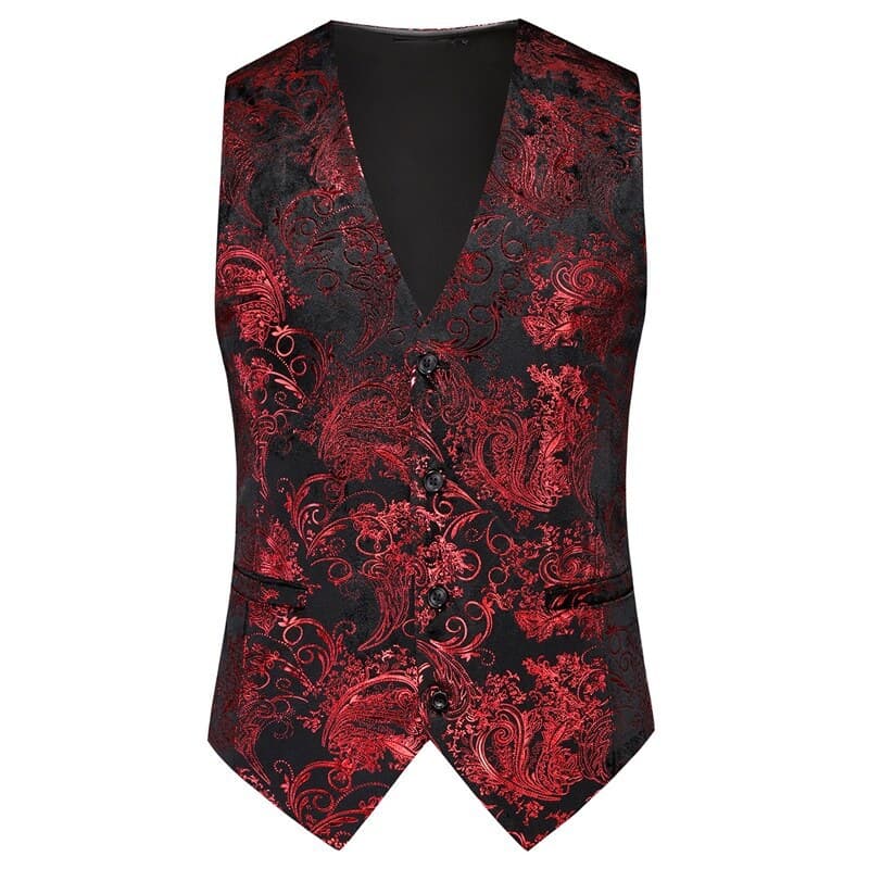 New cross-border trade men's suit vest, Korean style, fashionable slim fit, casual gold foil vest, men's clothing top