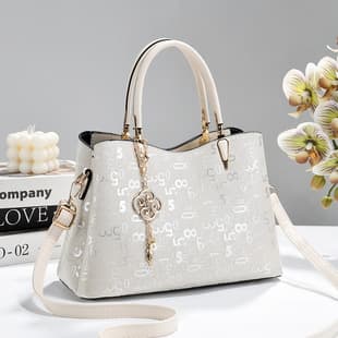2026 New High-End Printed Women's Handheld Tote Bag, Elegant Commuter Single Shoulder Crossbody Bag Drop Shipping
