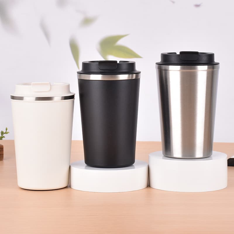 304 stainless steel thermos cup flip-top direct drinking vacuum coffee cup outdoor car portable car cup wholesale gift