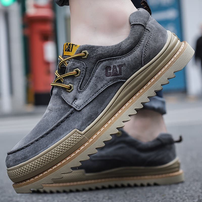 Cross-border Autumn Men's Low-top Work Shoes Pigskin Large Size Outdoor Casual Work Shoes Casual Versatile Men's Shoes