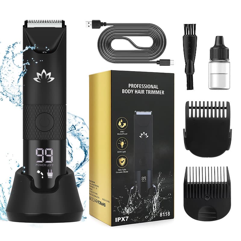 OZON Electric Pubic Hair Trimmer for Men, Armpit and Body Hair Groomer, Male-Specific Hair Removal Trimmer