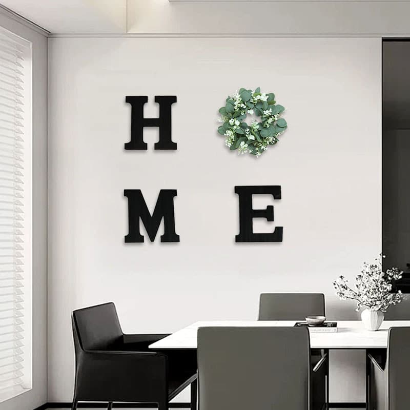 Cross-border Home Wooden Letter Wreath Wall Hanging Decoration for Living Room, Dining Room, Bedroom Home Decor
