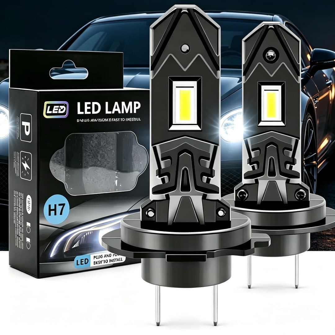 Cross-Border Export Hot Model 1:1 Led Car Headlight Plug-In H7 High-Brightness Spotlight Led Car Light High-Power Best-Selling Model