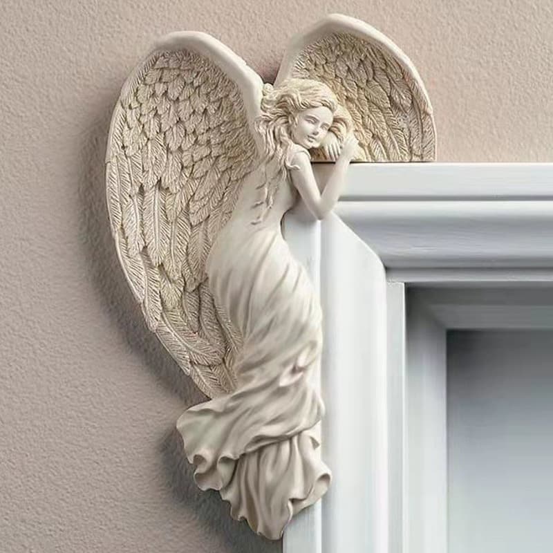 Cross-border Redemption Angel Door Frame Ornament, Awakening Angel Wings Hanging Decoration, Door Frame Pendant, Home Decor Resin Craft