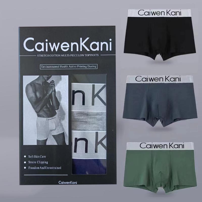 Men's Modal Pure Cotton Breathable Underwear Sexy Antibacterial Flat Angle Pants Gift Box Set mid Waist Knitted Boxer Shorts