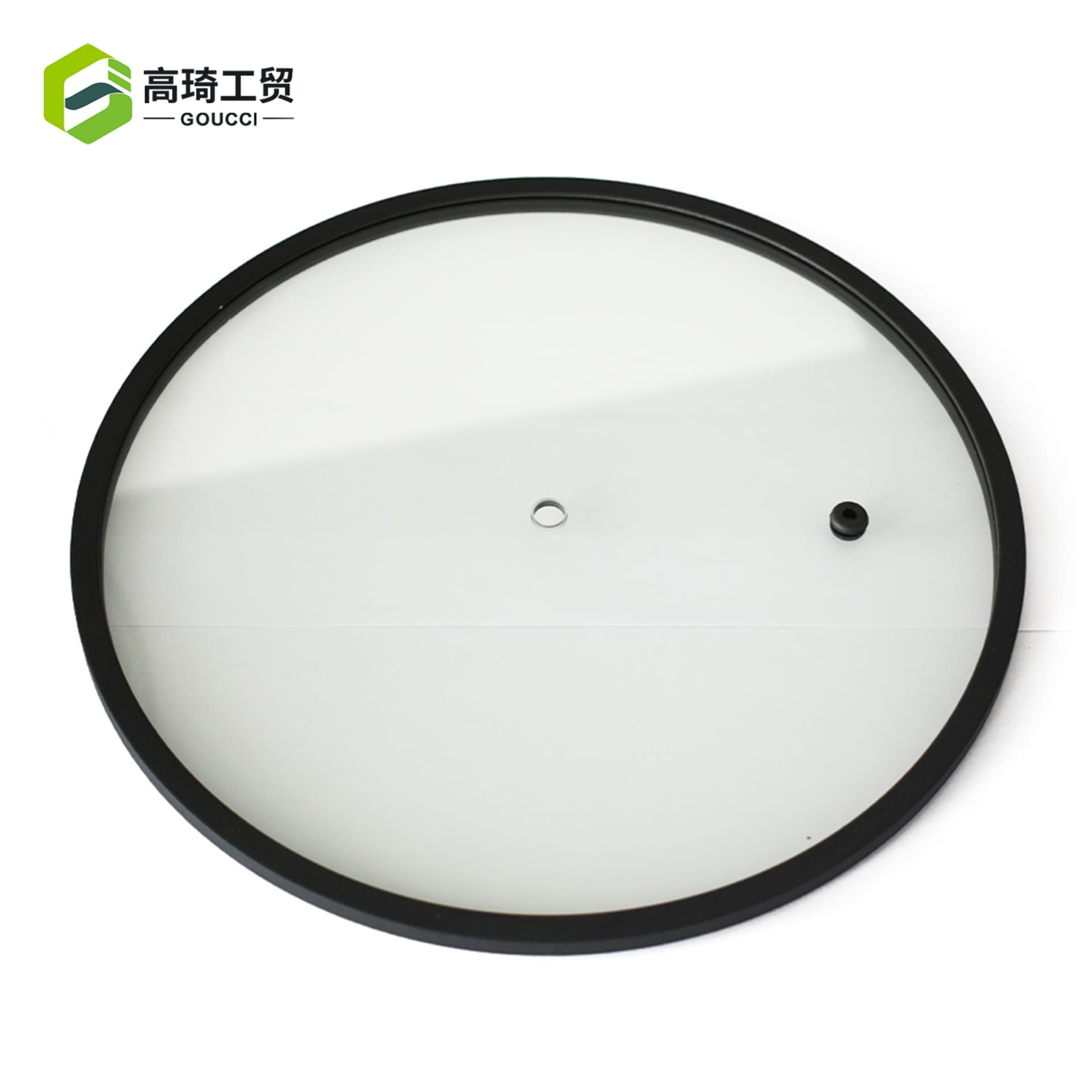 Universal Black Narrow-Border ZB Silicone Tempered Glass Pot Lid