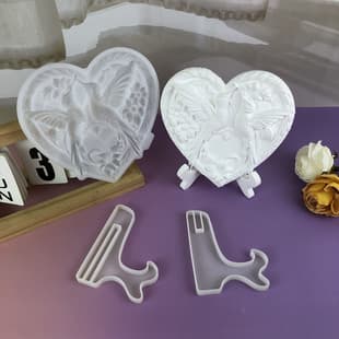 X0820 Two Hummingbirds Wall Hanging Decorative Cement Plaster Mold DIY Silicone Mold