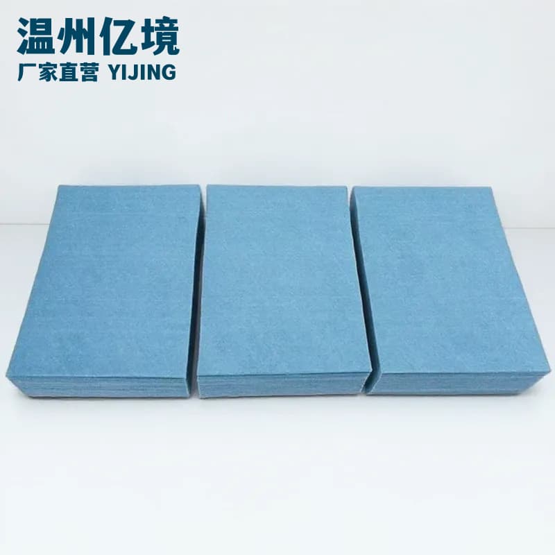 70g Disposable Non-woven Blue Foot Towel for Foot Spa, Absorbent Wood Pulp Foot Wiping for Beauty and Hairdressing