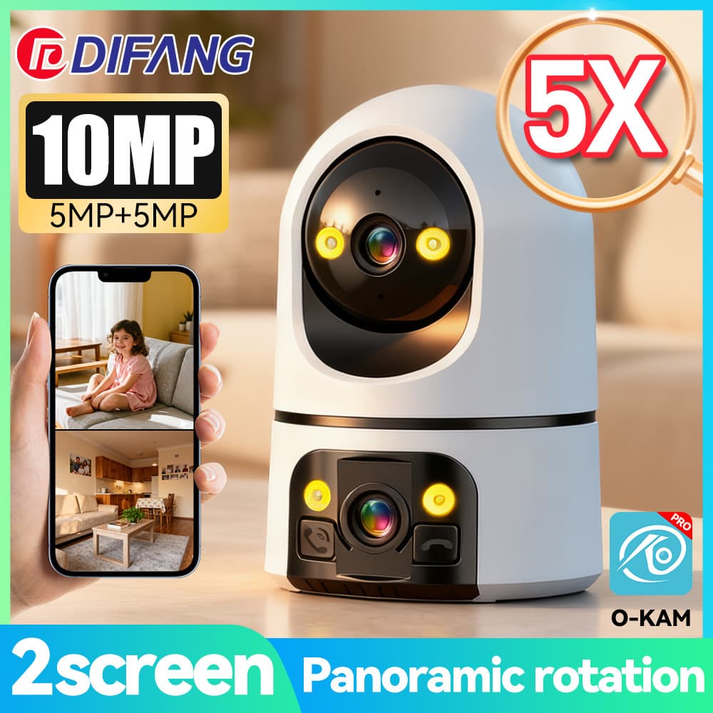Cross-border Indoor Baby Monitor Camera Dual Wireless Home Surveillance HD Night Vision Smart Tracking Camera