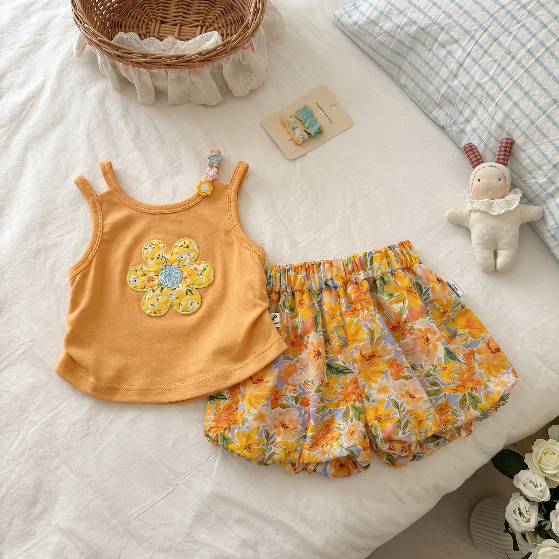 Girls Summer Set Baby Girl Beautiful Clothes Children Summer Wear Dopamine Dressing Cute Kids Clothing for Children's Day