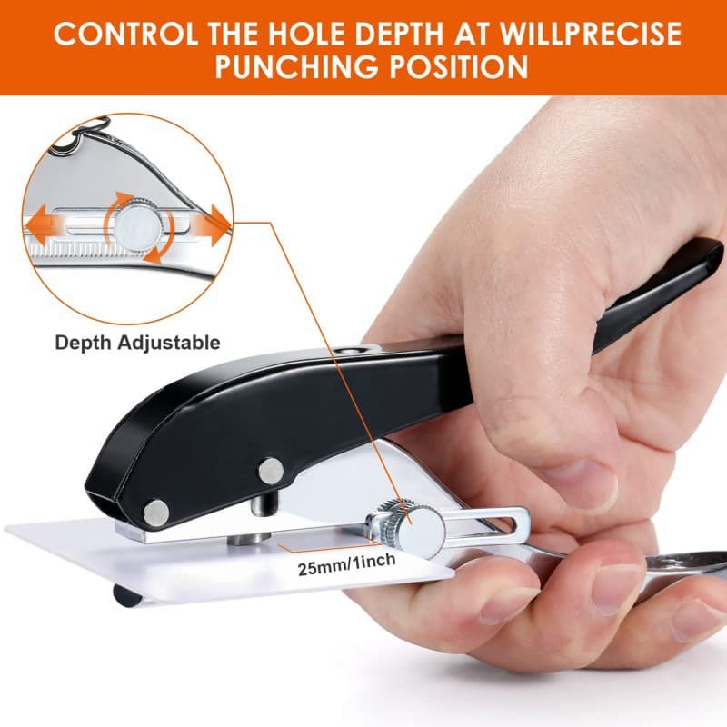Cardboard Hole Punch Pliers, Edge Banding Hole Punch, Handheld Single Hole Punch, Heavy Duty Single Round Hole Puncher