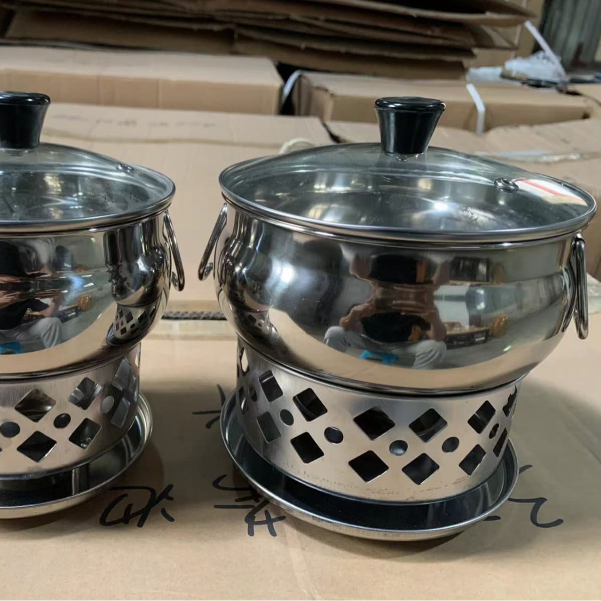 Thickened Stainless Steel Alcohol Stove Hot Pot, Commercial Small Hot Pot for Home and Dormitory One-Person Use