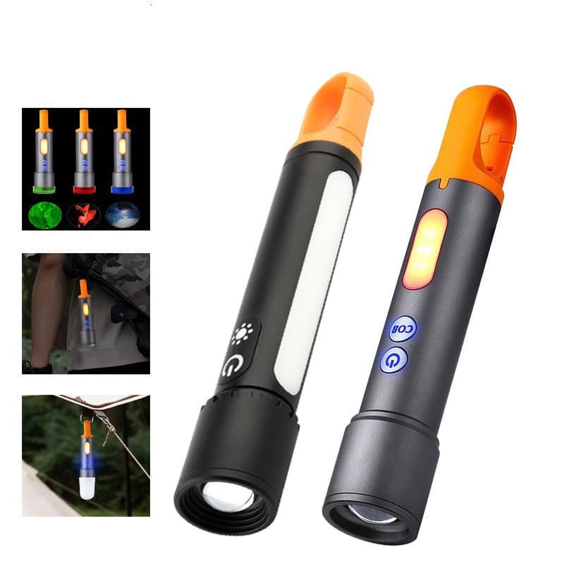 Cross-border New PM40TG Long-Range Zoom White Laser High-Luminosity Flashlight Multi-function LED Rechargeable Torch