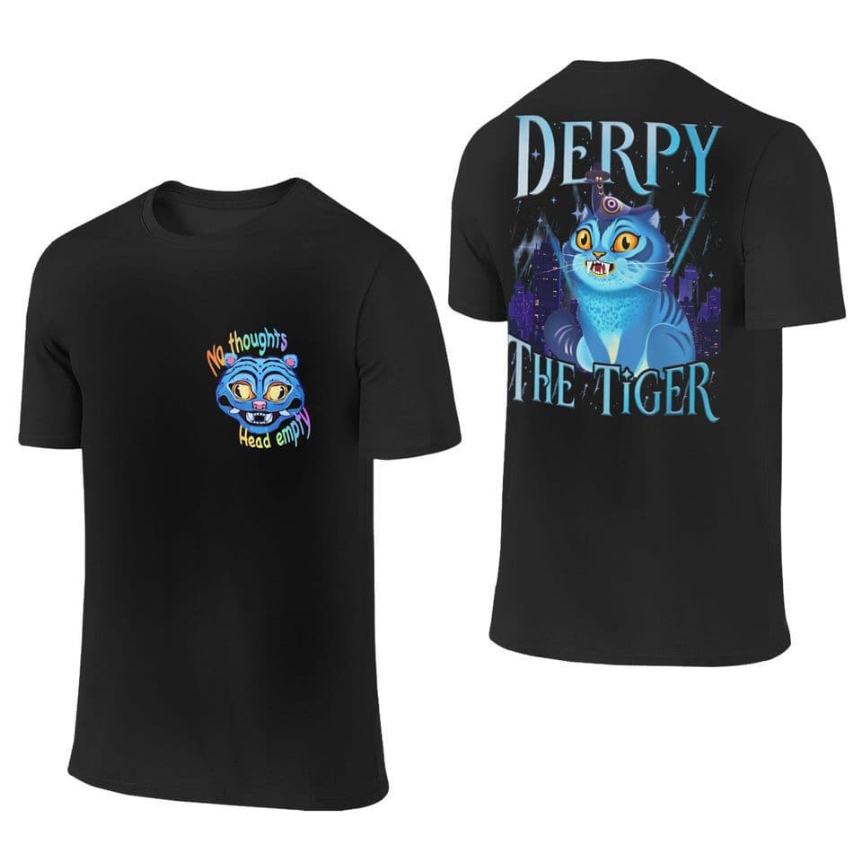 2025 Cross-Border EU Size Men's T-Shirt Demon Hunter Tiger Wash T-Shirt Fashion Kpop Huntrix Summer Pure Cotton Tee