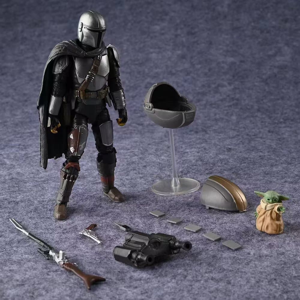 Star Wars The Mandalorian Grogu Din Djarin 6-inch Action Figure Model Collectible Wholesale