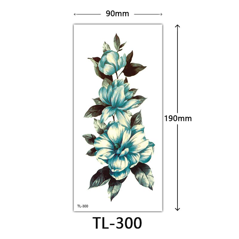 Factory Direct Flower Tattoo Sticker Colorful Sketch Tattoo Sticker Alphabet Letters Wedding Photography Tattoo