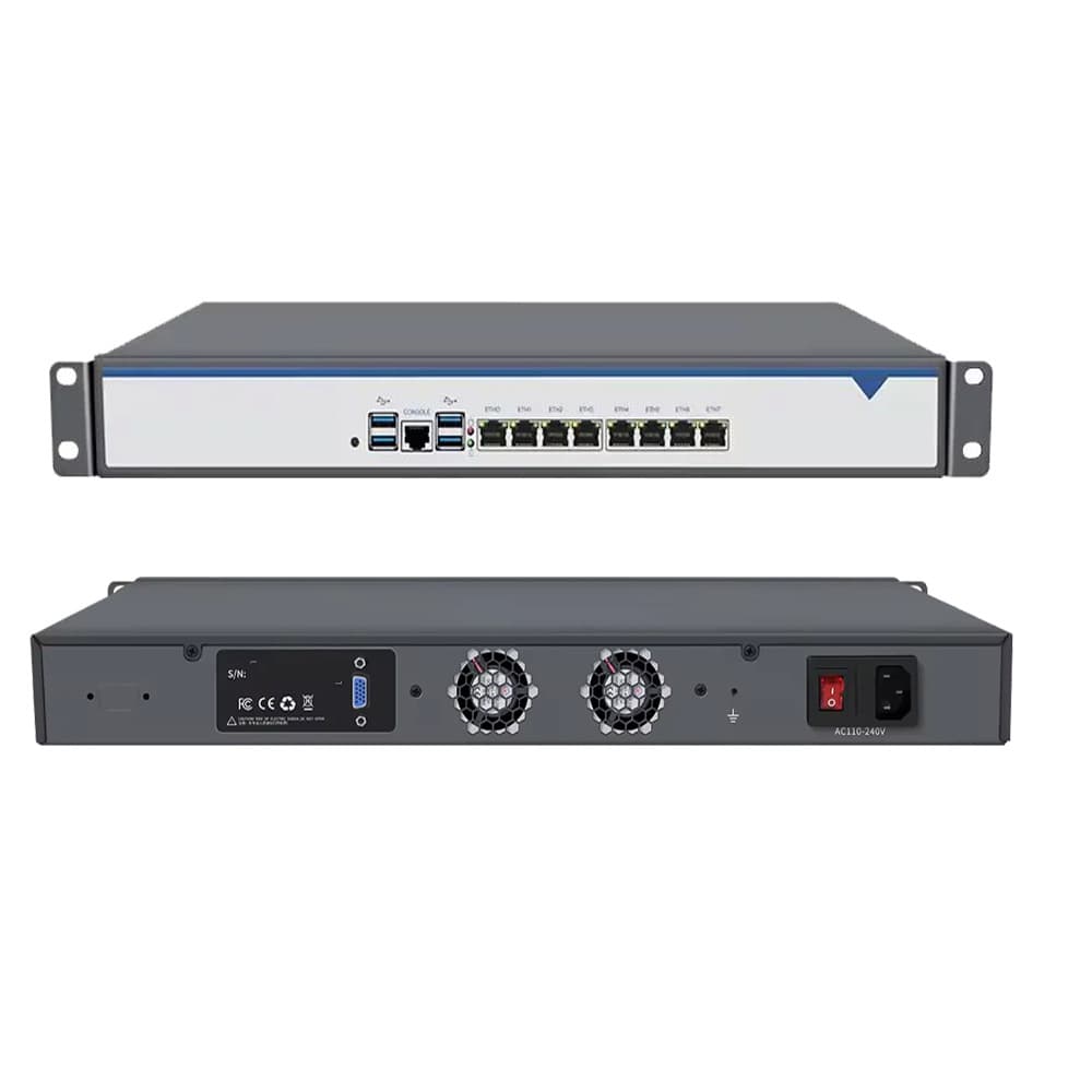 B760 1U Firewall Server 12th Gen 13th Gen 14th Gen CPU Expandable Optical Port 8 Network 6 Disk Industrial Computer