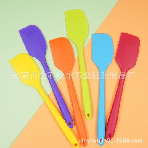 Factory Direct Non-Stick Pan Silicone Scraper, Food-Grade Long Handle Cream Cake Spatula