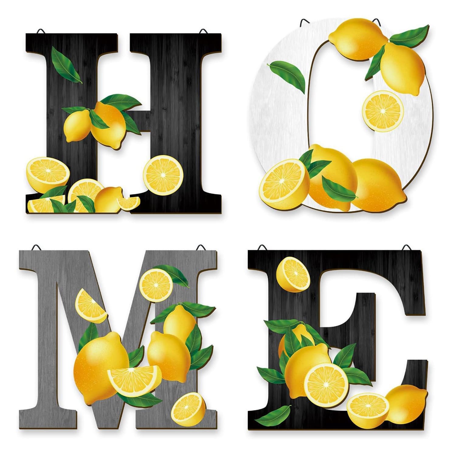 Cross-border Wooden HOME Wall Art Decoration Beach Lemon Theme HOME Sign Family Decor Factory Wholesale