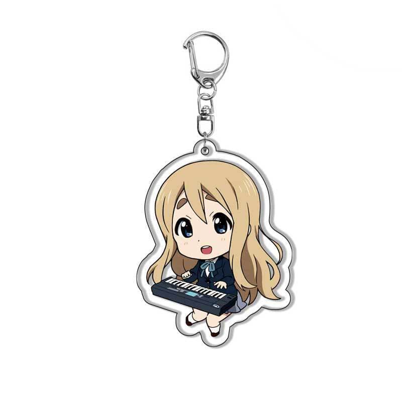 K-On! Keychain Pendant - Hirasawa Yui, Tainaka Ritsu, Kotobuki Tsumugi, Akiyama Mio Anime Charm Accessory
