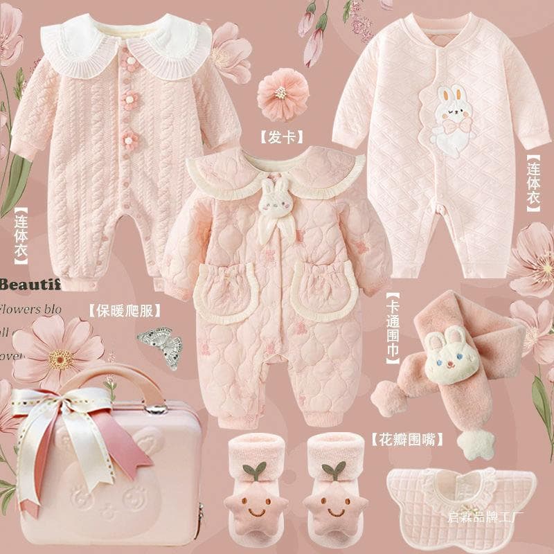 Baby Gift Newborn Full Moon 100 Days One Year Baby Gift Box Winter Clothes Set