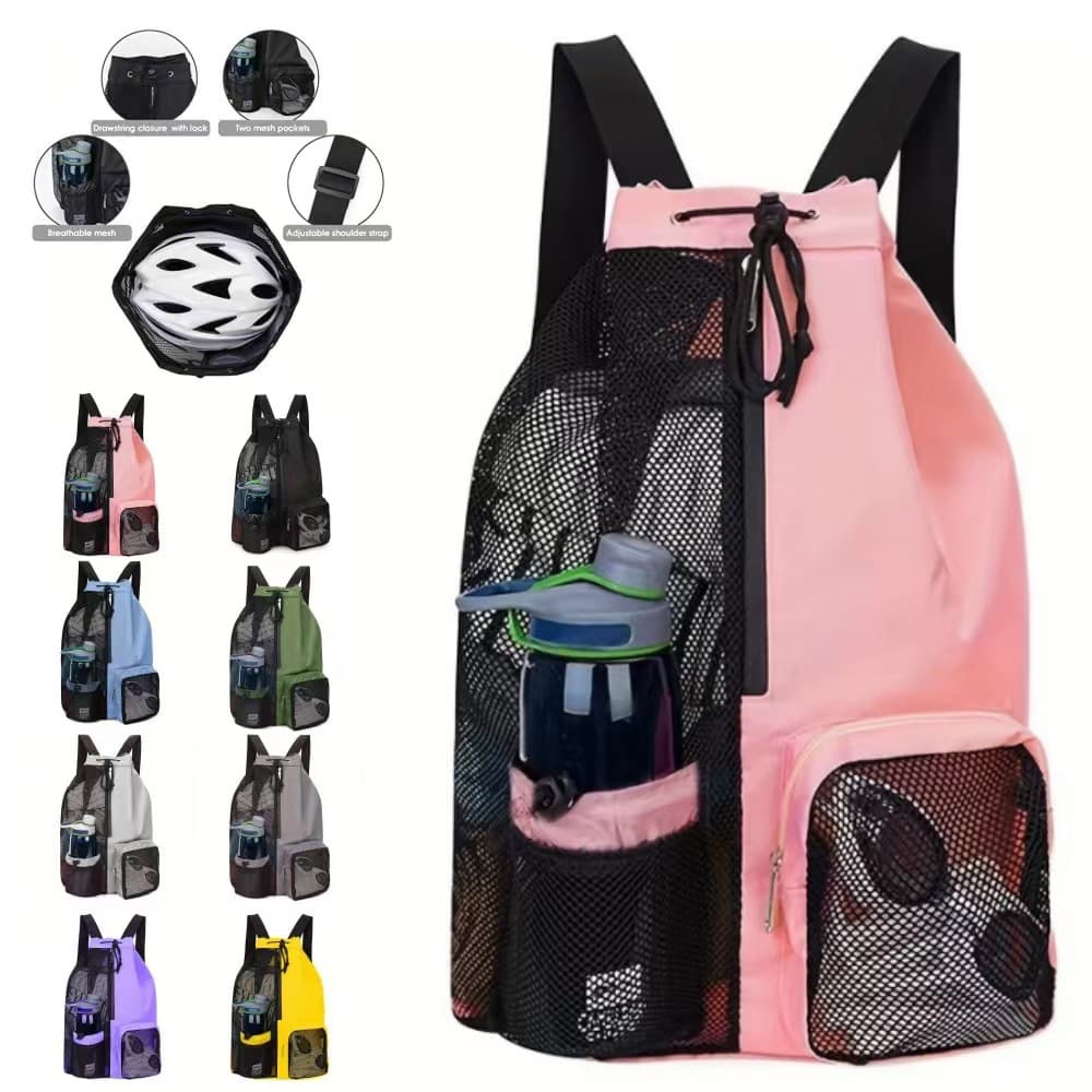 Drawstring Cycling Bag Gym Bag Women's Swimming Storage Bag Waterproof Yoga Bag Short Trip Lightweight Travel Sports Backpack