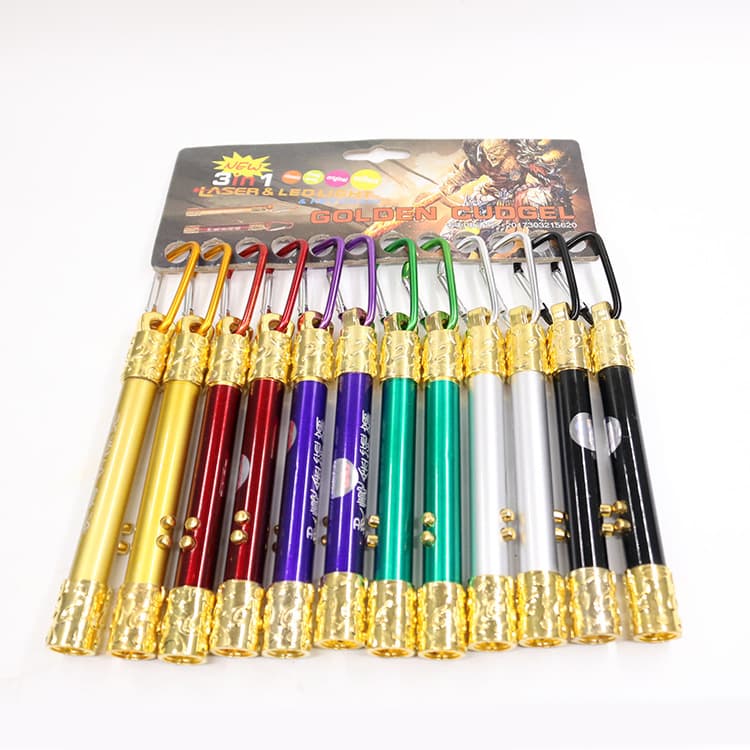 Three-in-one Golden Cudgel Infrared Laser Light LED Ultraviolet Mini Money Detector Light Gift Fluorescent Agent Detection Light
