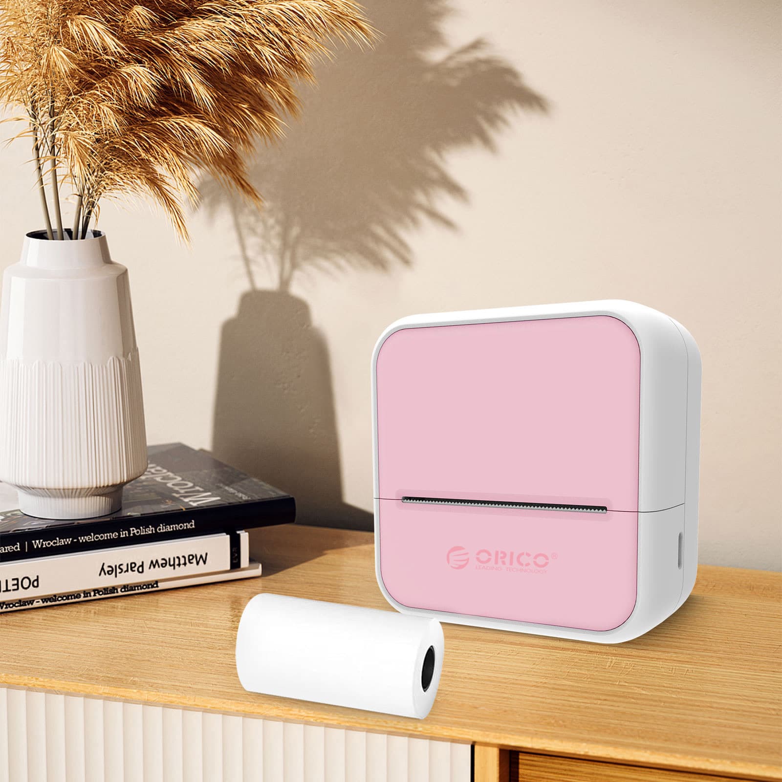 Cross-Border Error Correction Printer, Small Label and Image Storage, Portable Thermal Mini Bluetooth Inkless Pocket Printer