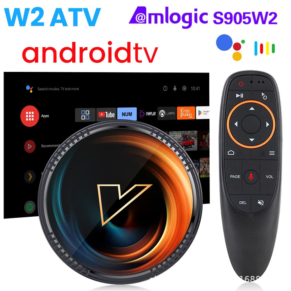 W2 ATV Android TV 11 Smart TV Box Amlogic S905W2 Dual WiFi BT 4.0