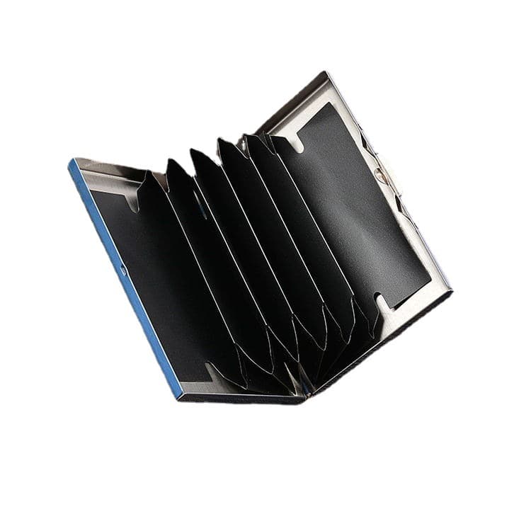 Metal Stainless Steel RFID Card Holder Credit Card Holder Business Card Holder 6 Slot Positions Colorful Geometric Design
