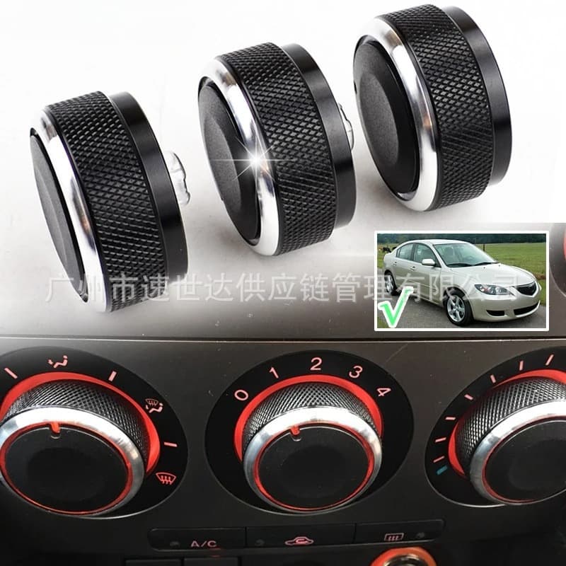 For Mazda 3 M3 2003-2008 Air Conditioning Switch Aluminum Alloy AC Button