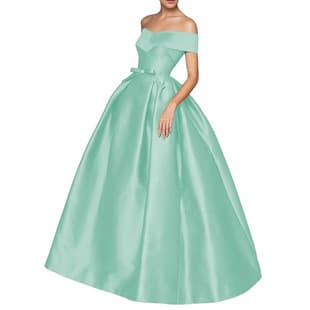 European and American One-Shoulder Satin Evening Gown 2026 High-Waist Big Puff Skirt Banquet Party Host Elegant Long Dress
