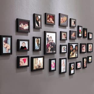 Living Room Photo Wall Decoration Wall Frame Photo Wall Sticker Wall Mounted Combination Creative Sofa Background Wall No Drilling