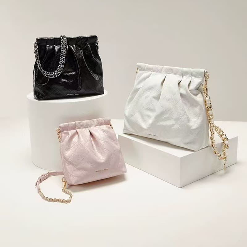 Little C's Handbag with Quilted Chain Tote Design, Versatile Large-Capacity Shoulder and Crossbody Trash Bag Style Women's Bag