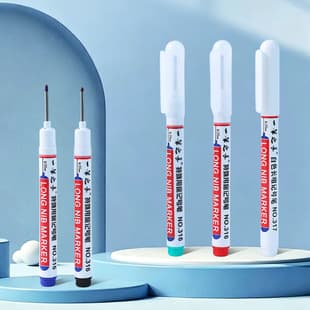 Long-tip marker pen, stays wet 72 hours without cap, woodworking pen, deep-marking marker, extra-long special marker 20mm