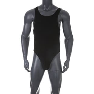 Men's Solid Color Bodysuit Shapewear, Lightweight and Breathable, Slim-Fit One-Piece Base Layer Underwear