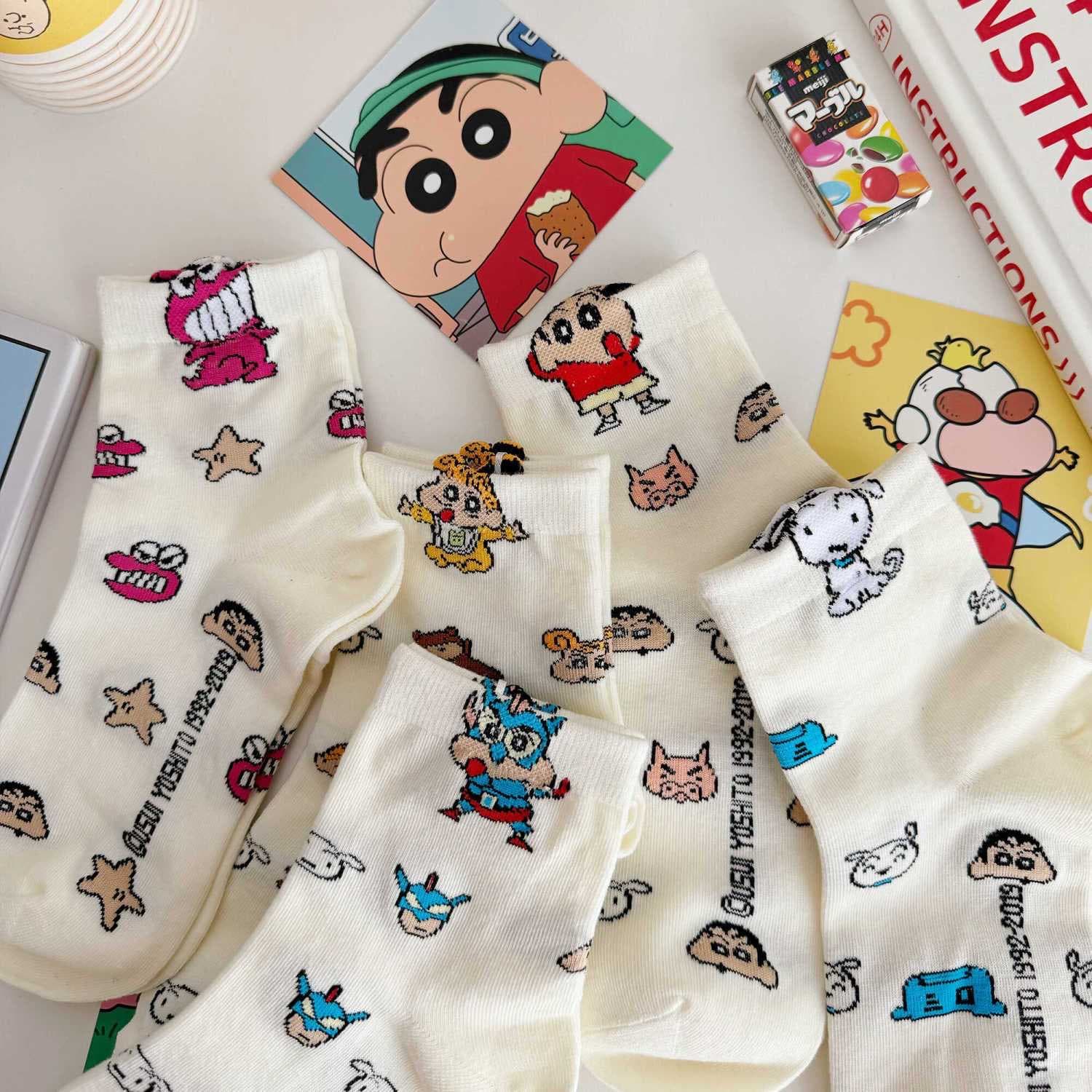 Cute Cartoon New Socks Women's Short Socks Korean Ins Trendy Spring and Summer Japanese Style Sweet College Style All-match Stockings